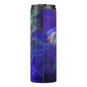 ピンクかわいらしグ鮮やかリーンブルーの抽象芸術渦巻き旋回 タンブラー (裏面)