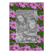 ピンクかわいらしコスモス花デザイン写真 (正面)