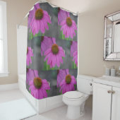 ピンクかわいらしコーン花 シャワーカーテン (インサイチュ)