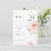 ピンクかわいらしシェード赤面ジオメト結婚リックの詳細 エンクロージャーカード (スタンド正面)