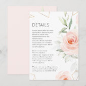 ピンクかわいらしシェード赤面ジオメト結婚リックの詳細 エンクロージャーカード (正面/裏面)