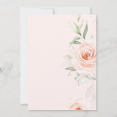 ピンクかわいらしシェード赤面幾何学的ブライダルシャワー 招待状 (裏面)