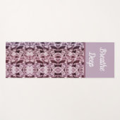 ピンクかわいらしシルクサテン呼吸深いフェミニン ヨガマット (正面(横))