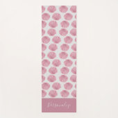 ピンクかわいらしシーシェル海ビーチ禅 ヨガマット (正面)