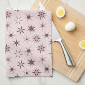 ピンクかわいらしジオスターズ – パターン。 キッチンタオル (四つ折り)