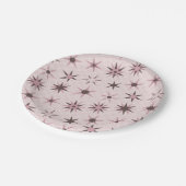 ピンクかわいらしジオスターズ – パターン。 ペーパープレート (アングル)