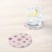 ピンクかわいらしジオスターズ – パターン。 ラウンドペーパーコースター (インサイチュ)