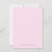 ピンクかわいらしスイート16バースデーパーティ招待状 招待状 (裏面)