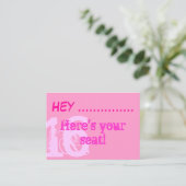 ピンクかわいらしスウィート16パーティープレイスカード プレイスカード (スタンド正面)