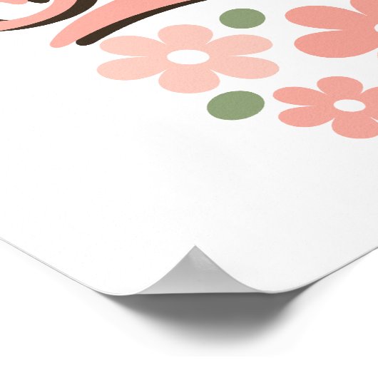 ピンクかわいらしスウィート16ポスタープリント ポスター (角)