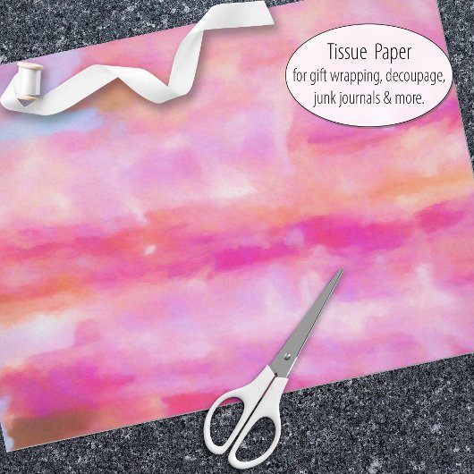 ピンクかわいらしスクウェア抽象芸術ティッシュペーパー 薄葉紙