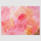 ピンクかわいらしスクウェア抽象芸術ティッシュペーパー 薄葉紙 (正面)
