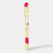 ピンクかわいらしスクエア紙吹雪名前を追加ガールズ Case-Mate iPhoneケース (裏面 / 左)