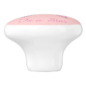 ピンクかわいらしスターカスタムセラミックノブ セラミックノブ (側面)