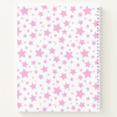 ピンクかわいらしスターデザイン ノートブック (裏面)