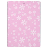 ピンクかわいらしスノーフレークパラダイス クリップボード (裏面)