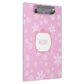 ピンクかわいらしスノーフレークパラダイス クリップボード (右)