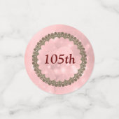 ピンクかわいらしスパークリハッピーハッピー105誕生日 コンフェッティ (スモール正面)