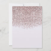 ピンクかわいらしスパークリー赤面グリッタースウィート16パーティー 招待状 (裏面)
