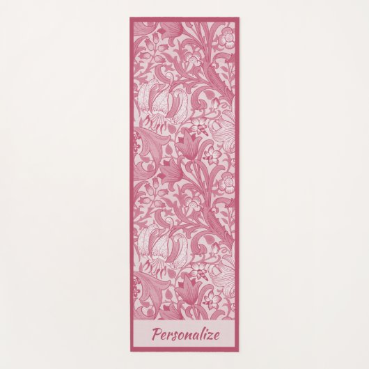 ピンクかわいらしスワールデザインゼンヨガナマステ ヨガマット (正面)