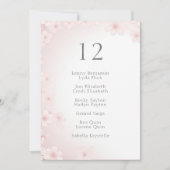 ピンクかわいらしソフトさくらんぼ結婚ブロッサムのテーブル席 招待状 (正面)