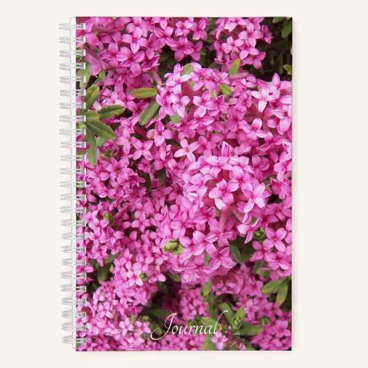 ピンクかわいらしダフネフローラ ノートブック (正面)