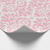 ピンクかわいらしダマスギフトカラフルラッピング紙 ラッピングペーパー (角)