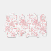 ピンクかわいらしダマスクデザイン箱 フェイバーボックス (折り畳みなし)