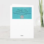 ピンクかわいらしチューリップフラワードラマティックアートノートカード カード (裏面)