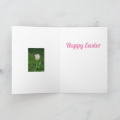 ピンクかわいらしチューリップフローライースタースプリングタイム シーズンカード (内部)