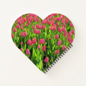 ピンクかわいらしチューリップ畑 ノートブック (裏面)