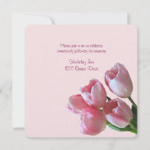 ピンクかわいらしチューリップ結婚式招待状 招待状 (裏面)