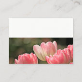 ピンクかわいらしチューリップ花の名刺 名刺 (裏面)
