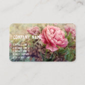 ピンクかわいらしチューリップ花園自然カスタム 名刺 (裏面)