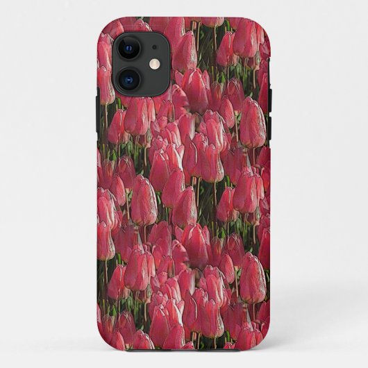 ピンクかわいらしチューリップ Case-Mate iPhoneケース (裏面)