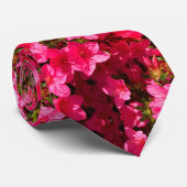 ピンクかわいらしツツジフローラネックタイ ネクタイ (ロール)