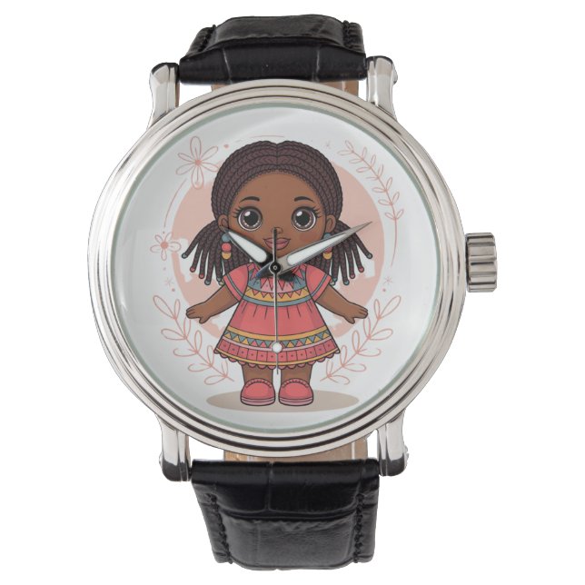 ピンクかわいらしティックで 腕時計 (正面)