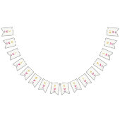 ピンクかわいらしテーマカクテル30歳の誕生日 バンティングフラッグ (全)