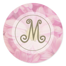 ピンクかわいらしデイジーカスタム金ゴールドイニシャル