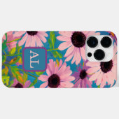 ピンクかわいらしデイジー油絵モノグラムの画 Case-Mate iPhoneケース (裏面 (横))