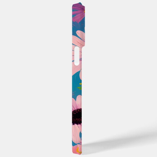 ピンクかわいらしデイジー油絵モノグラムの画 Case-Mate iPhoneケース (裏面 / 右)