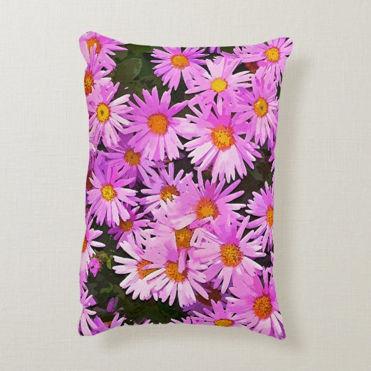 ピンクかわいらしデイジー アクセントクッション (裏面(縦))