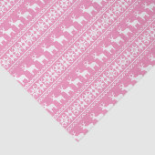 ピンクかわいらしトナカイのクリスマスパターン 薄葉紙 (詳細)