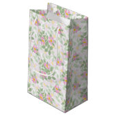 ピンクかわいらしドッグバラオンホワイトスモール抱き枕 スモールペーパーバッグ (裏面アングル)