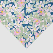 ピンクかわいらしドッグバラオン深いブルーティッシュペーパー 薄葉紙 (詳細)