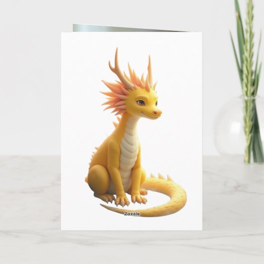 ピンクかわいらしドラゴン姪9誕生日挨拶 カード (裏面)