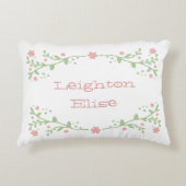 ピンクかわいらしネーム枕 アクセントクッション (正面)