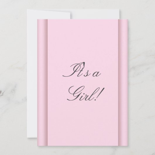 ピンクかわいらしハイティガール赤ちゃんシャワー 招待状 (裏面)