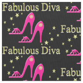 ピンクかわいらしハイヒールの素晴らしいDIVA ファブリック (クローズアップ)