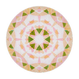 ピンクかわいらしハッピーグリーンサマースタードーパミンデコール カッティングボード